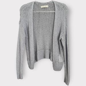 Abercrombie & Fitch Pastel Blue Loose Open Front Soft Knit Cardigan Size Small